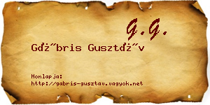 Gábris Gusztáv névjegykártya