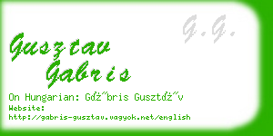 gusztav gabris business card